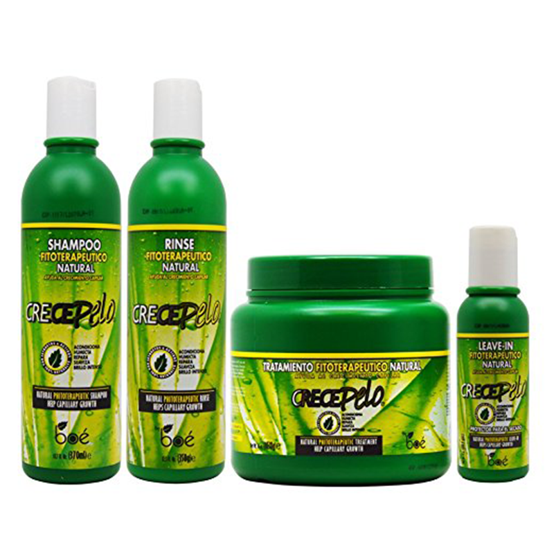BOE - Crece Pelo Shampoo 13.2 oz., Rinse 12.5 oz., Treatment 36 oz., & Leave-In Conditioner 4 oz.