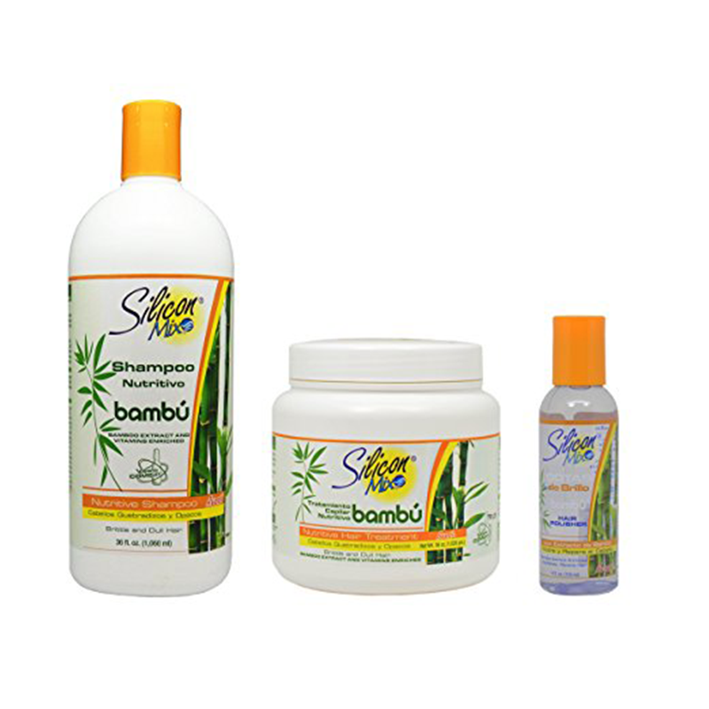 Silicon Mix - Bambu Hair Shampoo 36 oz, Deep Treatment 36 oz, Hair Polisher 4 oz